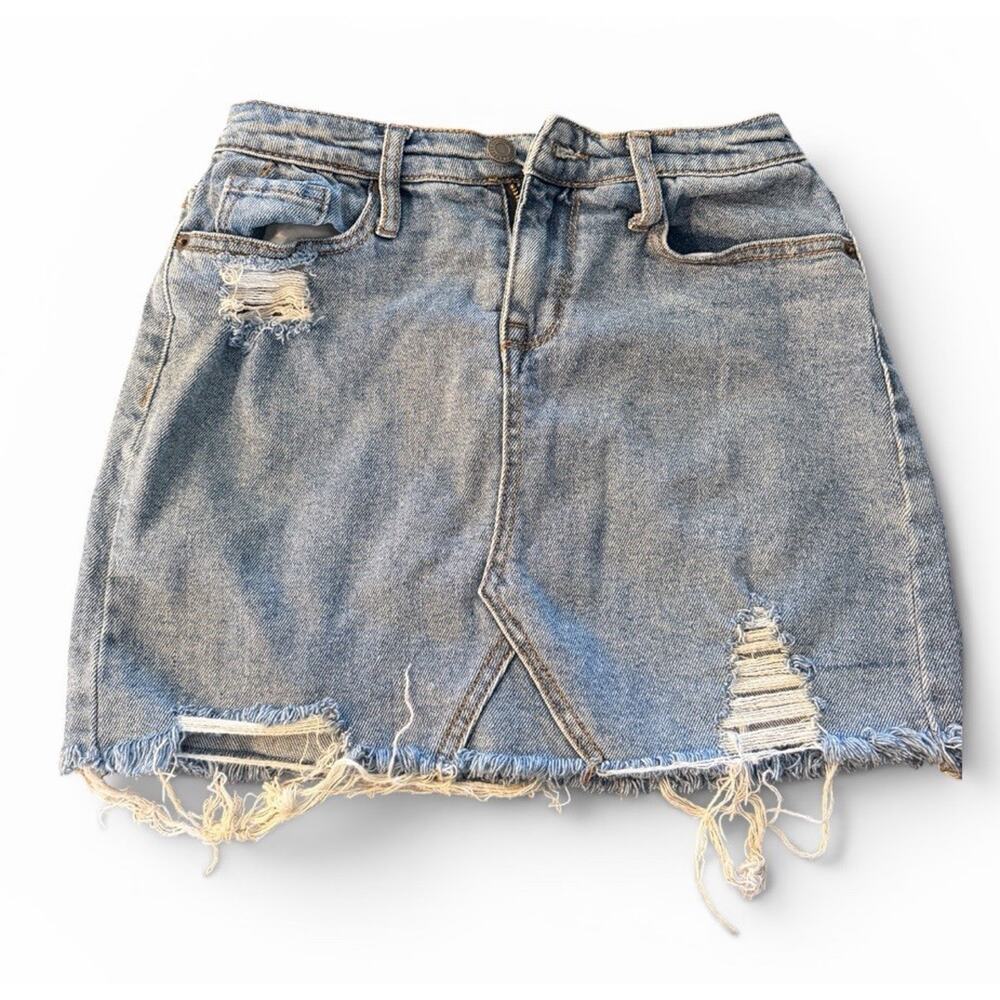 Mossimo Distressed Denim Mini Skirt — Y2K Target Find